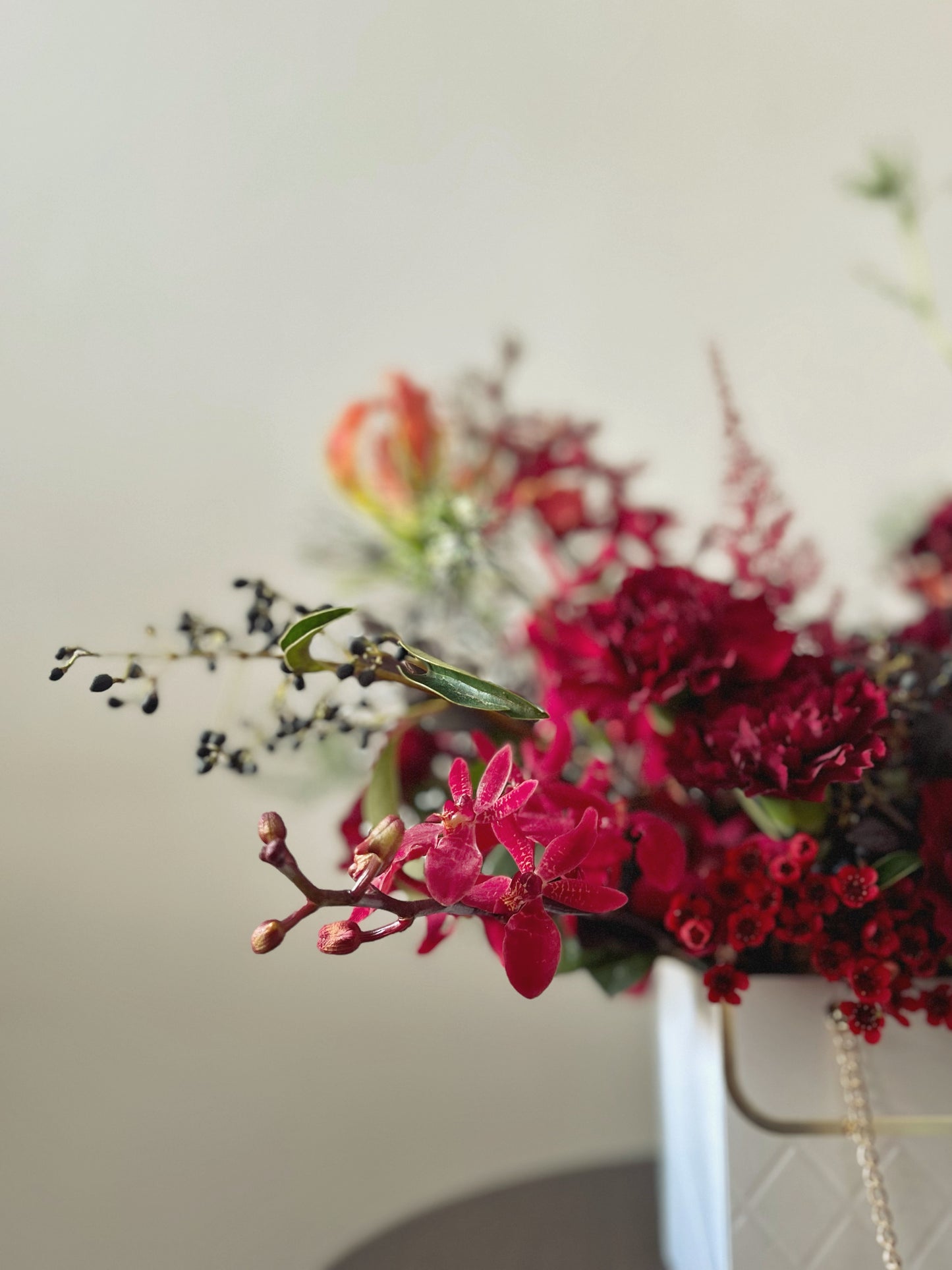 Fortune Bag Flower Basket - Red