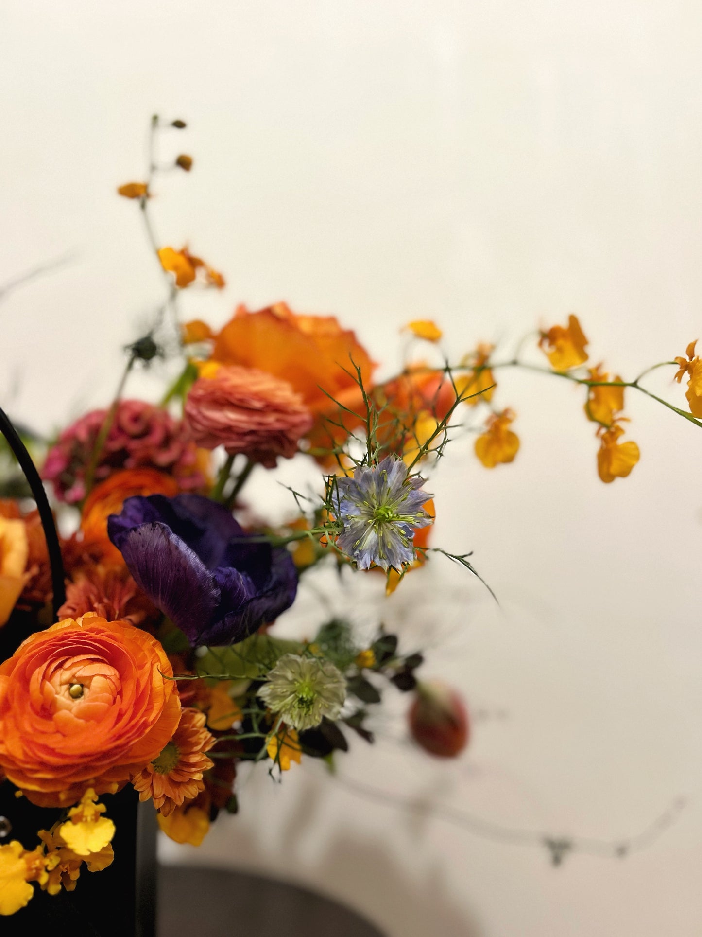 Fortune Bag Flower Basket - Orange